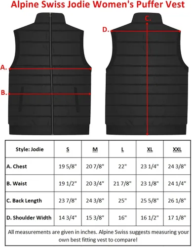 Miniatura 5 de Alpine Swiss Jodie - Chaleco acolchado, ligero, plegable, alternativo, para mujer