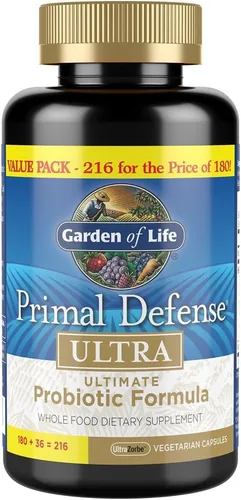 Miniatura 9 de Garden of Life, alimento saludable probiótico, suplemento. Defensa primera, HSO probiótico fórmula suplementos dietéticos, 216 cápsulas