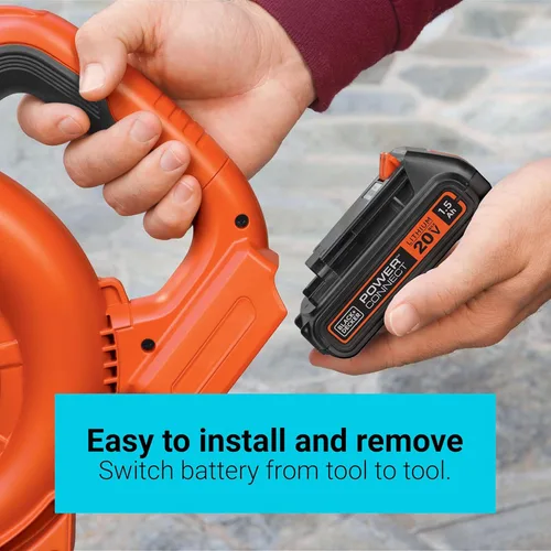 Miniatura 5 de BLACK+DECKER Batería 20V MAX, Batería de Iones de Litio 1.5Ah, Tiempo de Funcionamiento Extendido, Compatible con Herramientas, Equipo