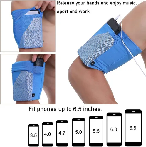 Miniatura 10 de Brazalete deportivo universal para todos los teléfonos. Brazalete para teléfono celular para correr, fitness y entrenamientos de gimnasio