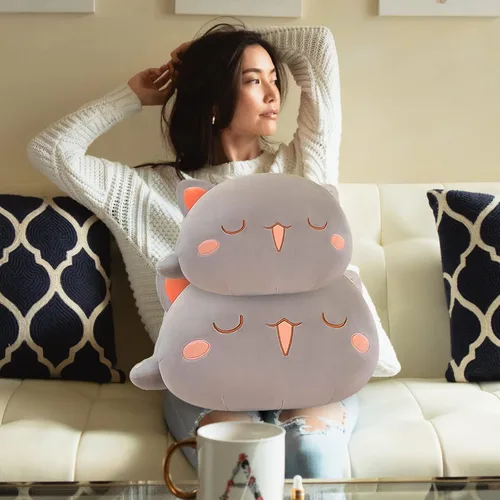 Miniatura 4 de FUYU Animales de peluche de gato, almohada de felpa suave de gato kawaii, juguete de animal de peluche, regalos para niños y niñas, decoración