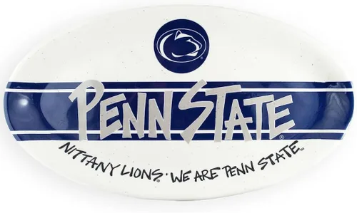 Magnolia Lane Penn State Nittany Lions - Plato ovalado de melamina de alta resistencia de 12 pulgadas para fiesta en estacionamiento, barbacoas,