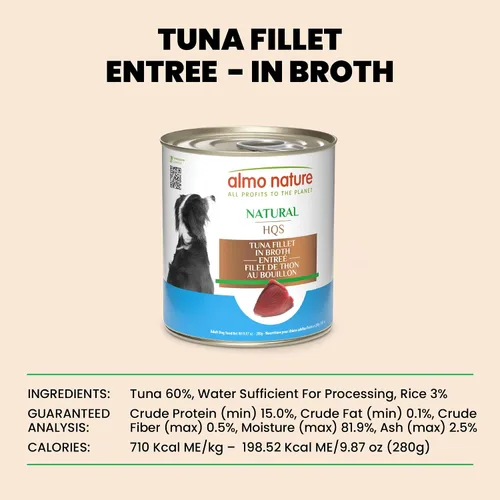 Miniatura 6 de almo nature HQS Natural - Alimento húmedo para perros, filete de atún en caldo, 9.87 onzas, paquete de 12