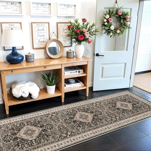 Miniatura 51 de RUUGME Alfombra Pasillera Lavable 2'6x12 - Alfombra de Pasillo con Respaldo Antideslizante Alfombras Resistentes a Manchas para Sala de Estar