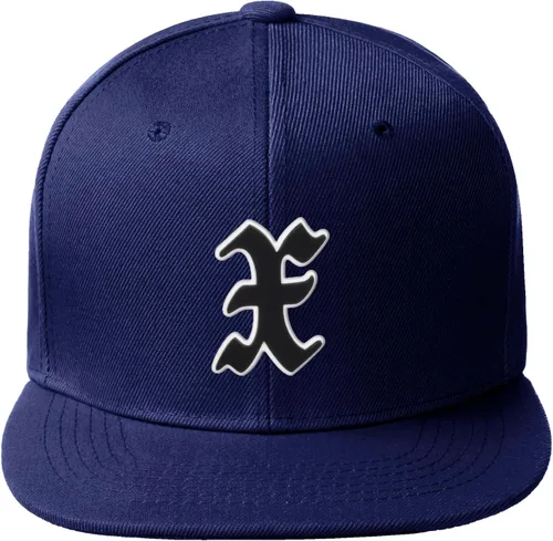Miniatura 311 de Daxton Gorra clásica con visera de billete plano con letras del alfabeto inglés antiguo de la A a la Z