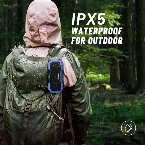 Miniatura 5 de Radio solar de emergencia con manivela Bluetooth, impermeable, portátil, NOAA, meteorológica, radio AM FM, cargador de teléfono, linterna de viento
