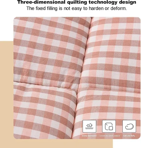 Miniatura 5 de Colchón de futón japonés grueso, cama portátil para adultos, cama de invitados enrollable, tapete de sofá para camping, parque y césped, tapete