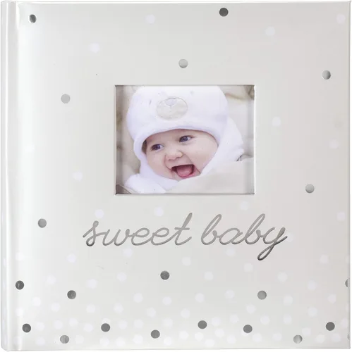 Miniatura 2 de Malden International Designs Sweet Baby White - Álbum de fotos con tapa de apertura de fotos, 160-4x6, color blanco