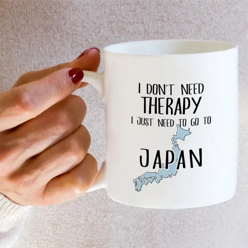 Miniatura 5 de Retreez Divertida taza japonesa de 11 onzas con texto en inglés «Just Need To Go To Japan Tokyo Lover – Sarcasmo Sarcasmo motivacional inspirador