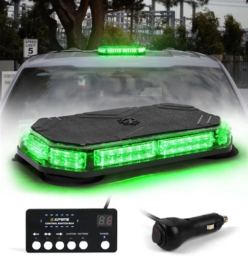 Miniatura 8 de Xprite Barra de Luz Estroboscópica de Emergencia Ámbar para Techo, Luces Intermitentes de Seguridad Beacon de Advertencia con Panel de Control Base