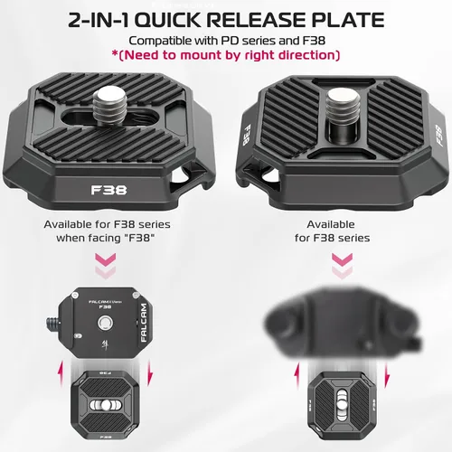 Miniatura 2 de ULANZI FALCAM F38 Placa de liberación rápida para cámara compatible con clip de cámara V3 y clip de mochila, adaptador de montaje estándar de 1.496