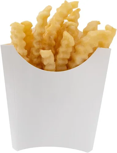 Miniatura 29 de Restaurantware Bio Tek - Taza de papas fritas desechables de 4.7 x 3.5 x 5.1 pulgadas, 100 vasos desechables para refrigerios, papel azul y blanco