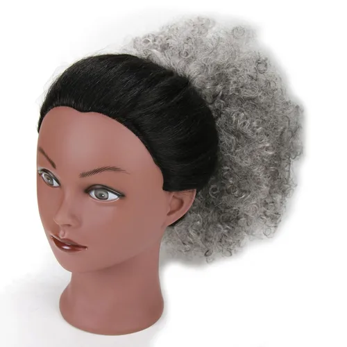 Miniatura 11 de Extensión de cola de caballo afro con cordón para mujeres negras, extensión de cola de caballo corta afro rizada, moño de cola de caballo rizada