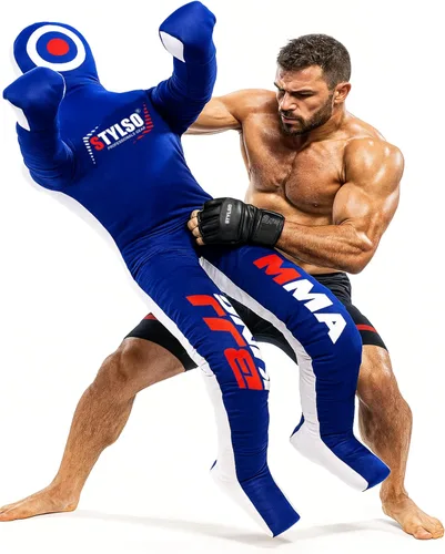 Miniatura 11 de Un-Filled Grappling Dummy Wrestling Dummy Jiu Jitsu Dummy for BJJ MMA Judo Karate Practice Adult Kids Negro