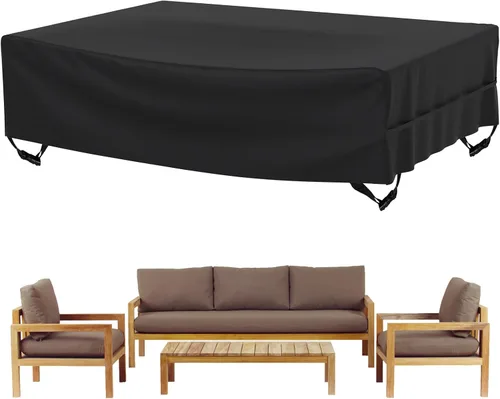 Miniatura 15 de Velway Funda para muebles de patio al aire libre, impermeable, rectangular, para mesa de patio, silla, sofá, 67 pulgadas de largo x 37 pulgadas