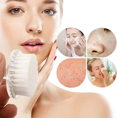 Miniatura 6 de COHEALI Cepillo de limpieza facial de cerdas suaves, cepillo facial manual para limpieza profunda de poros, exfoliación y masaje, cuidado de la piel