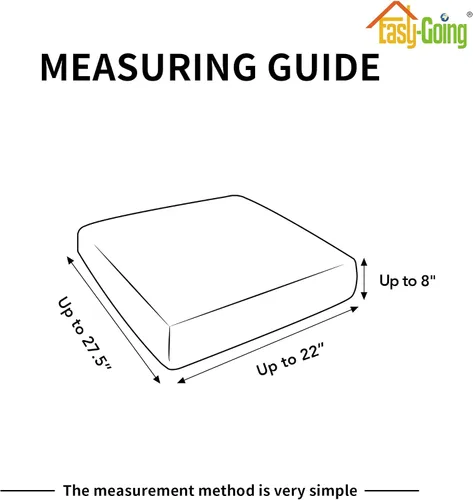 Miniatura 6 de Easy-Going Funda de Cojín Impermeable para Silla, Fundas Antideslizantes a Prueba de Fugas para Cojines de Asiento de Sofá, Protector de Muebles Gris