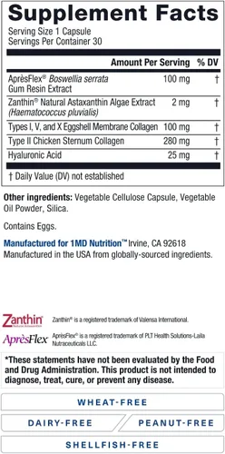 Miniatura 9 de 1MD Nutrition MoveMD - Suplemento de salud para molestias y apoyo articulares. Nuestras píldoras de colágeno están hábilmente formuladas