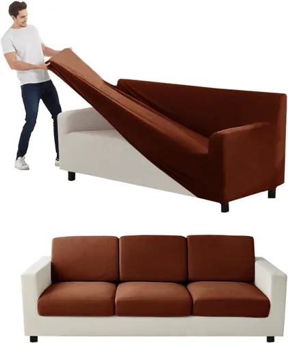 Miniatura 153 de Funda para Sofá de Terciopelo, Fundas Elásticas para Sofá para Funda Principal Separada/Respaldos y Cojines de Asiento, Funda para Sofá, para Fundas