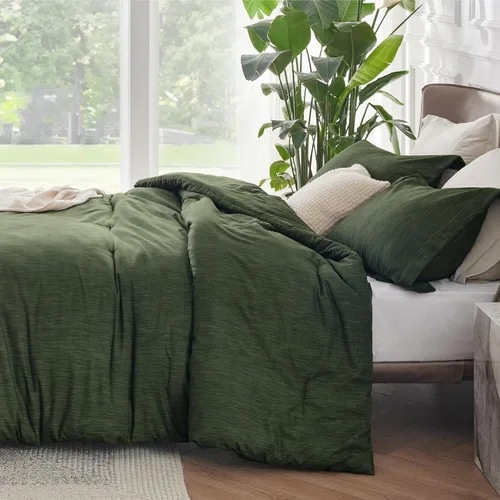 Miniatura 102 de Bedsure Juego de edredón Twin/Twin XL, ropa de cama suave beige para todas las estaciones, juego de cama teñido catiónico, 2 piezas, 1 edredón