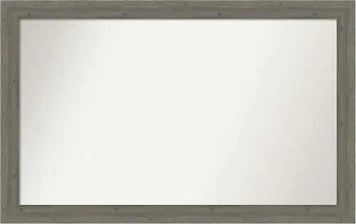 Miniatura 277 de Amanti Art Espejo de pared personalizado no biselado (24.5 x 24.5 pulgadas), marco gris marrón alta, varios tamaños personalizados, espejo de baño
