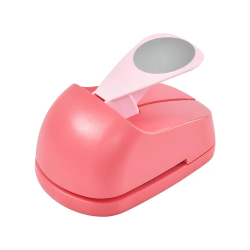 Perforadora circular de 3 pulgadas, perforadora de palanca para manualidades, forma circular, perforadora de papel hecha a mano, color caramelo, de