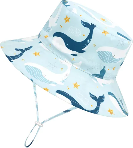 Sombrero de sol para bebé, sombrero para bebé, sombrero para niños pequeños, sombrero de pescador UPF 50+, sombrero de playa con ala ancha para niños