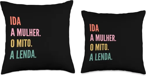 Miniatura 3 de Funny Portuguese First Name Design - Ida Throw Pillow