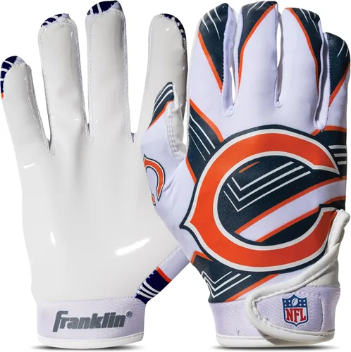 Miniatura 40 de Franklin Sports - Guantes de receptor de fútbol americano juvenil de la NFL, par de guantes de fútbol para niños con logotipos de equipos de la NFL