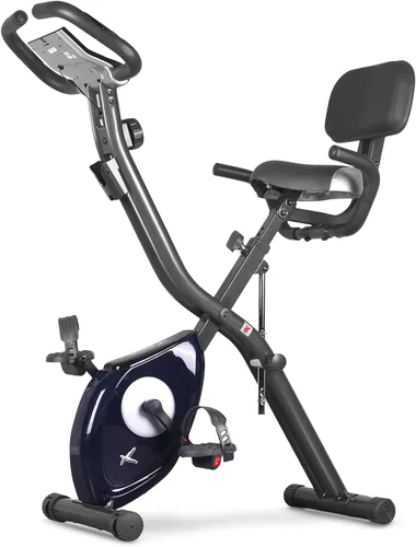 Miniatura 8 de leikefitness LEIKE X Bicicleta plegable ultra silenciosa, bicicleta vertical magnética con monitor de frecuencia cardíaca, monitor LCD y fácil