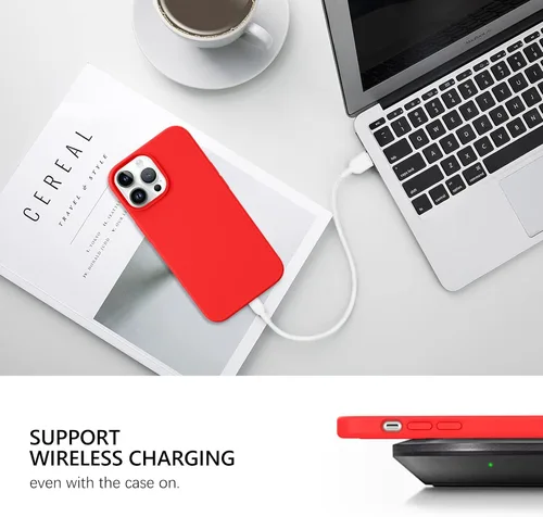 Miniatura 151 de GUAGUA Funda compatible con iPhone 17 Pro Max de 6.9 pulgadas, silicona líquida, goma de gel suave, delgada, forro de microfibra delgada