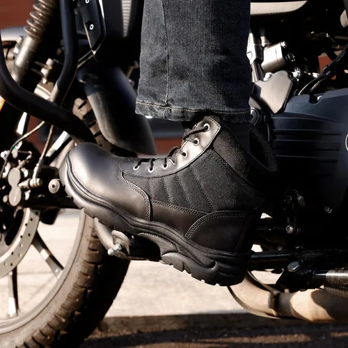 Miniatura 2 de NORTIV 8 Botas de trabajo tácticas impermeables para hombre, de cuero, para senderismo, militares, 6 pulgadas, botas de combate para motocicleta