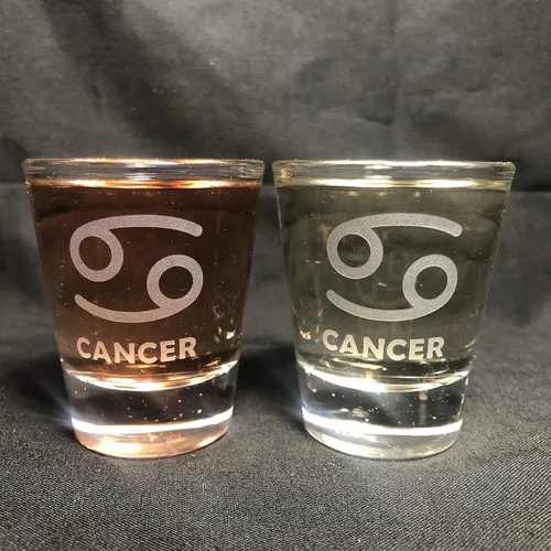 Miniatura 13 de Juego de 2 vasos de chupito de signos del zodiaco Aries Leo Cáncer Piscis Escorpio Tauro Sagitario Géminis Virgo Libra Capricornio Acuario (AQUARIUS)