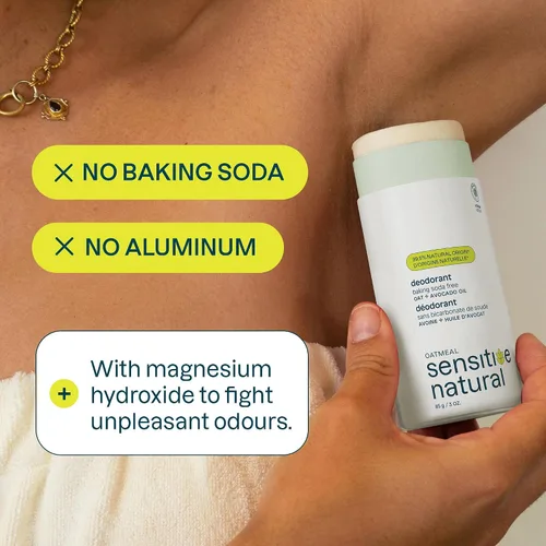 Miniatura 3 de ATTITUDE Desodorante sin bicarbonato de sodio para pieles sensibles con avena y aceite de aguacate, verificado por EWG, sin aluminio, sin plástico