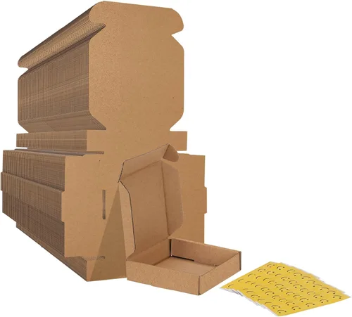 Miniatura 20 de HORLIMER - Cajas de envío pequeñas de 7x5x2, conjunto de 50, caja de cartón corrugado blanca para envío de correspondencia