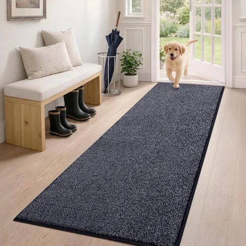 Miniatura 81 de PURRUGS Alfombra de área de fácil cuidado de 4 x 6 pies, antideslizante, lavable a máquina, tapete para puerta de perro, resistente a las manchas