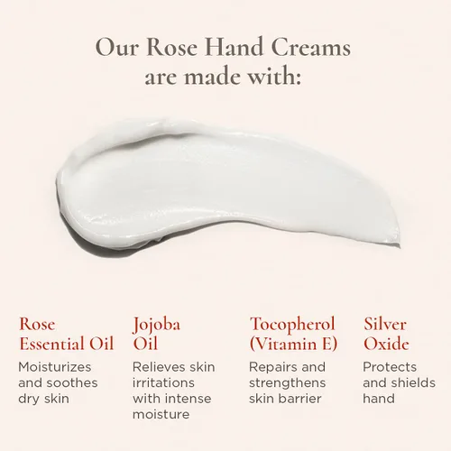 Miniatura 6 de Gya Labs Crema de manos rosa (2 onzas) hidratante para manos secas y piel agrietada, enriquecida con manteca de karité y aceite de rosa puro