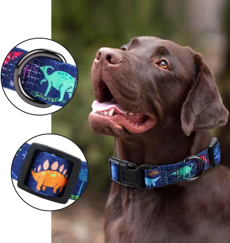 Miniatura 3 de Collar de perro para perros pequeños con patrón floral para hembras y perros, talla S