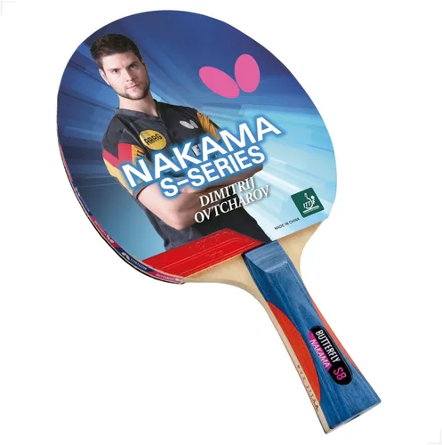 Butterfly Nakama S-9 Raqueta de tenis de mesa – Ping Pong Paddle aprobada por la ITTF – Pan Asia de goma de tenis de mesa y capa de esponja gruesa –
