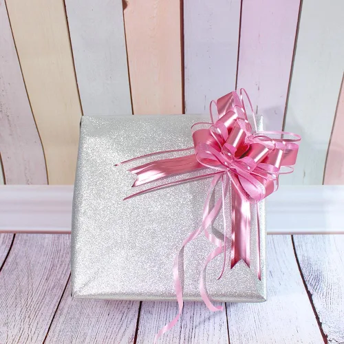 Miniatura 7 de WEWILUCK Lazos de regalo para regalos, lazos rosas para envolver regalos, lazos de regalo con cinta para bodas, despedidas de soltera y decoración