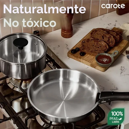 Miniatura 3 de CAROTE Juego de ollas y sartenes, juego de utensilios de cocina de acero inoxidable, mango desmontable, 15 piezas de utensilios de cocina