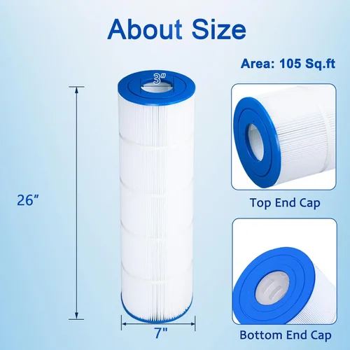 Miniatura 2 de PELLUCID Filtro de piscina CCP420 compatible con Pentair Clean and Clear Plus 420, Pleatco PCC105-PAK4, Pentair 178584, Ultral-A6, Unicel C-7471