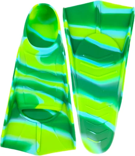 Miniatura 2 de Swimming Training Fins,Comfortable Silicone Flippers for Swimming and Diving,Size Suitable Kids Girls Boys Adult BG-Green Grassland