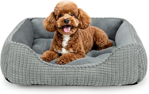 Miniatura 23 de MIXJOY Camas para Perros Pequeños, Camas para Gatos de Interior Lavables, Calmante para Mascotas Perro de Tamaño Pequeño, Camas Rectangulares Suaves