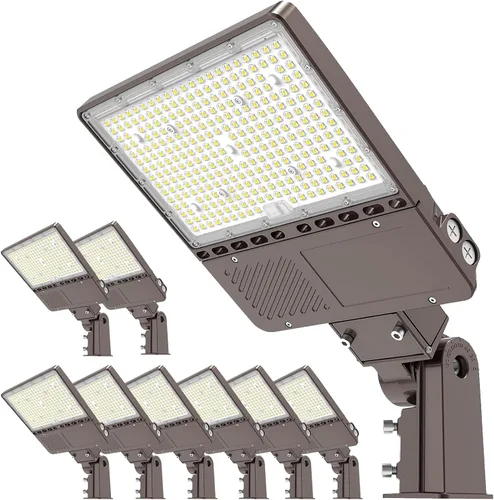 Miniatura 18 de Luz de estacionamiento LED de 480 V 150 W ETL Listado comercial 22500LM LED Shoebox Pole Luces de inundación 5000K IP65 Área al aire libre