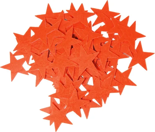 Miniatura 4 de Playfully Ever After Estrellas de fieltro rígido de tamaño combinado de 1.5 y 3 pulgadas, 46 piezas (naranja)