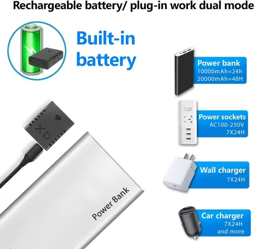 Miniatura 8 de 32G gratis: cámara inalámbrica más pequeña, cámara de seguridad WiFi HD1080P, batería de 1.5 horas, cámara de video portátil