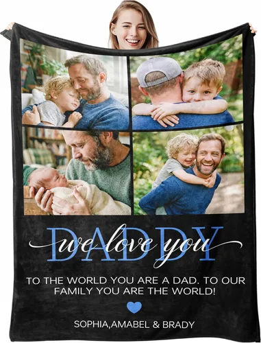 Miniatura 22 de D-Story Manta personalizada con fotos, texto, Manta personalizada con imagen, texto o fotos para mejores amigas, hermanas, regalos para cumpleaños