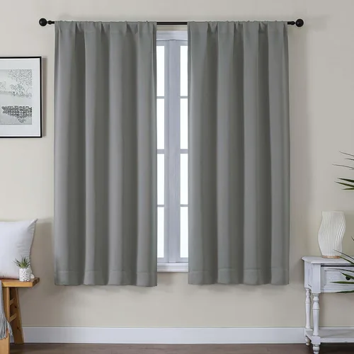 Miniatura 70 de Gwine Cortinas opacas para dormitorio, 54 pulgadas de largo, paneles de cortina de ventana con aislamiento térmico y reducción de ruido, cortinas
