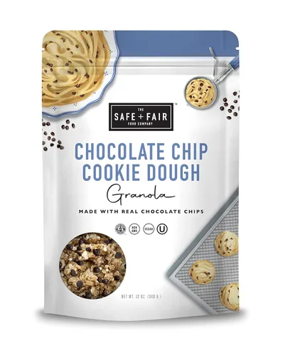 Miniatura 19 de Safe + Fair - Granola de Pastel de Cumpleaños, sin gluten, vegano y a base de plantas con chispitas naturales, 0g de grasas trans, sin OGM, kosher